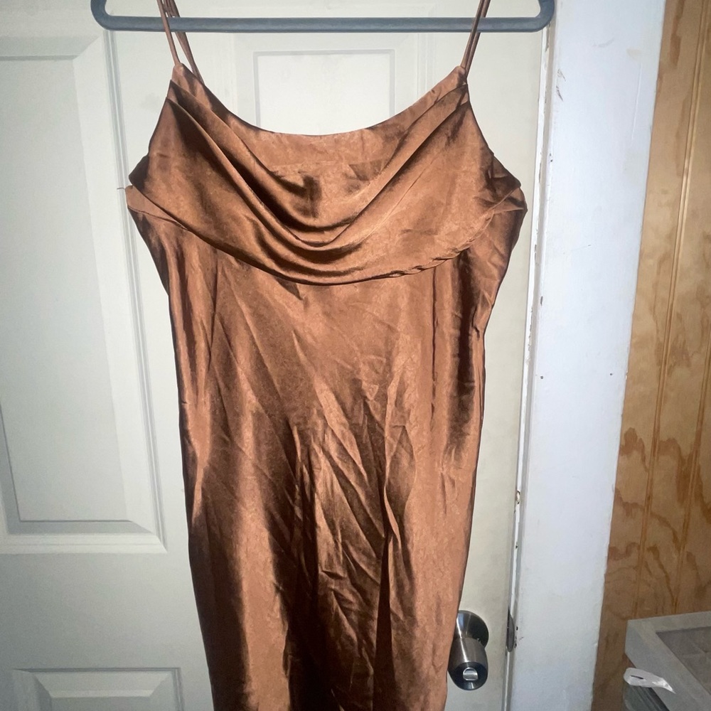 brown mini dress